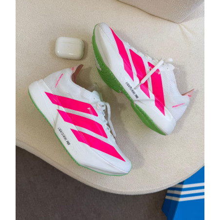 Adidas Adizero Adios Pro 4  Branco, pink e verde