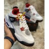 Jordan 4 retrô branco e preto